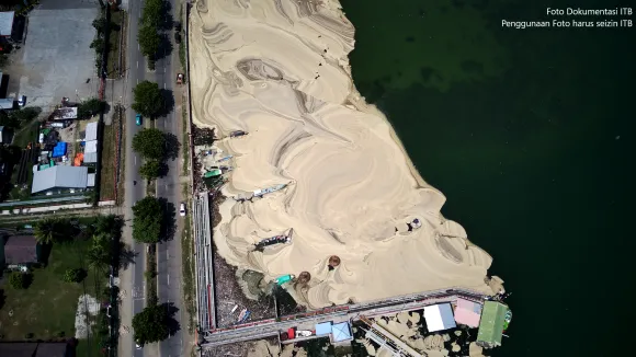 Polluted waterway in Indonesia