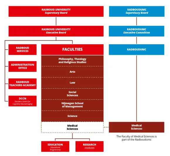 The organisational chart of Radboud University
