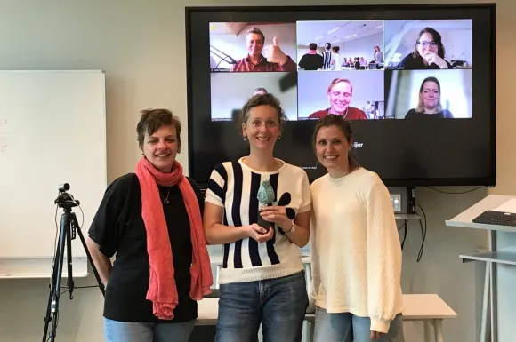 De opstellers van het voorstel bij Communicatiewetenschap (Anita Eerland, Barbara Müller en Marieke Fransen)