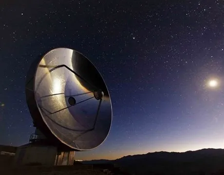 Telescope under the night sky