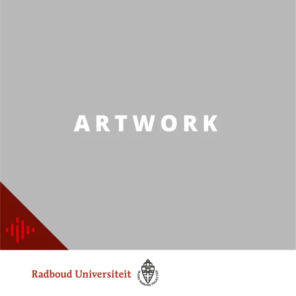 Een template voor pocastcovers van de Radboud Universiteit