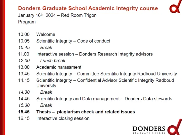 DGS integrity course