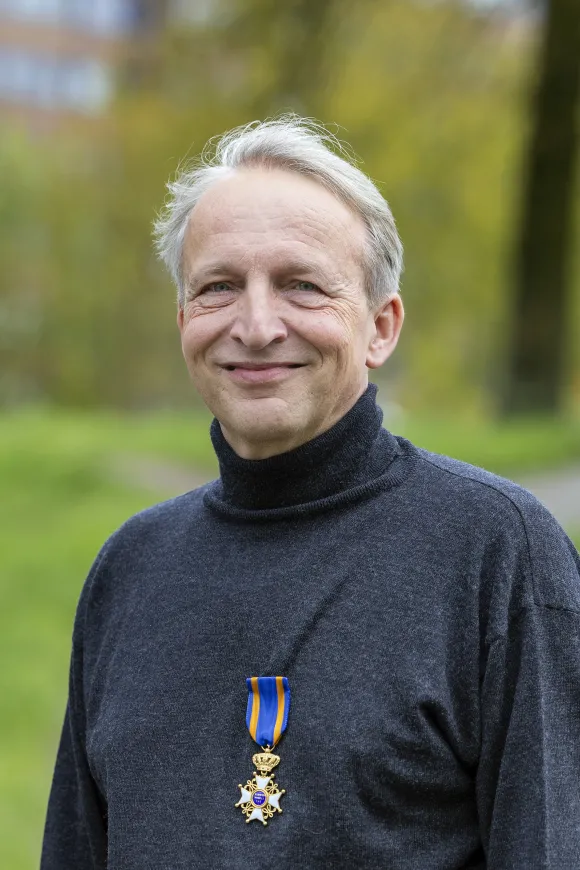 Frits Vaandrager with his royal distinction