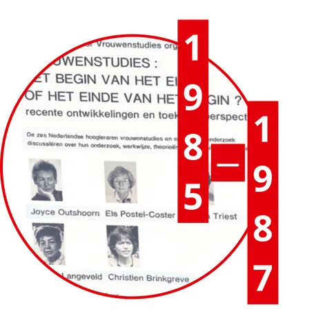 Ronde afbeelding met Nederlandse hoogleraren vrouwenstudies