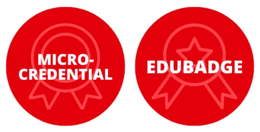 Logo microcredentials en edubadges
