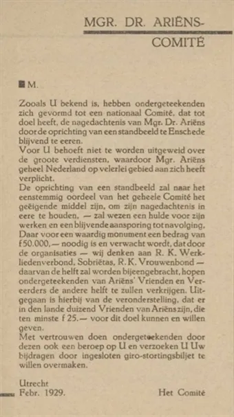 Folder Ariëns Comité