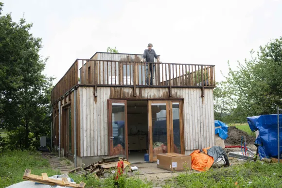 Pim's tiny house in Ecowieck