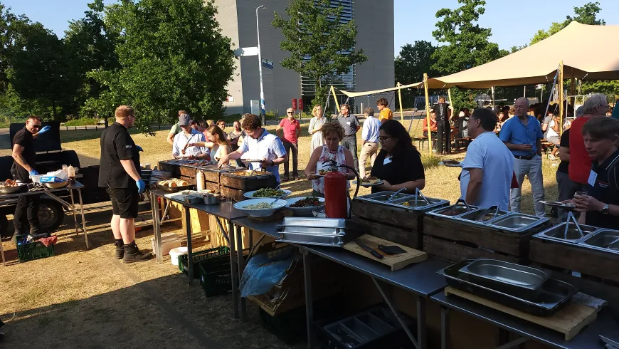 Barbeque outside Huygens building