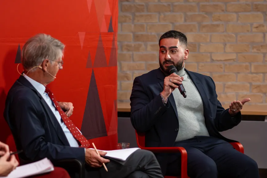 Geert Corstens en rechtenstudent Murad Baker 
