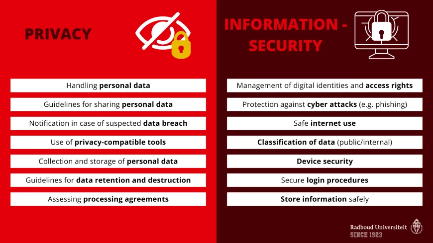 Differences between privacy and security
