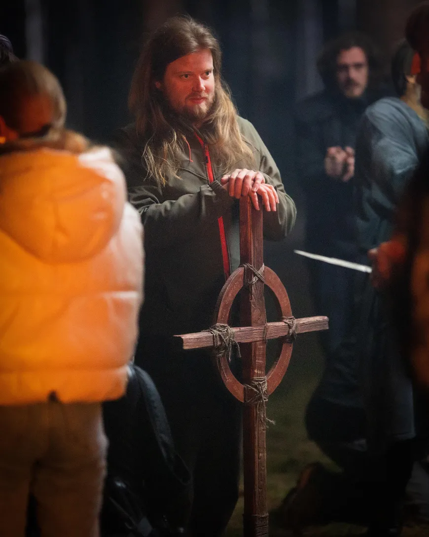 Arjan Sterken op de set van Witte Wieven