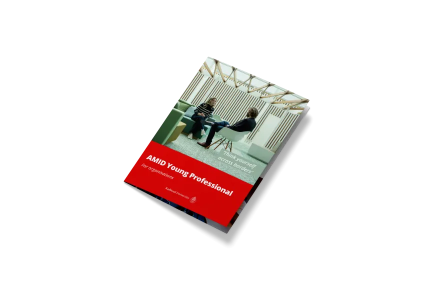 Cover brochure AMID Young Professional voor organisaties