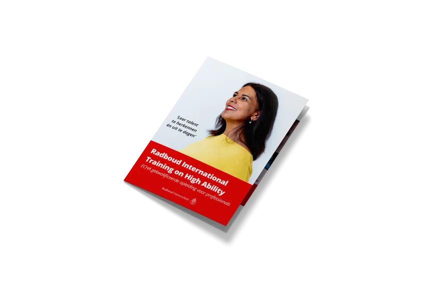 Cover brochure Radboud International Training on High Ability