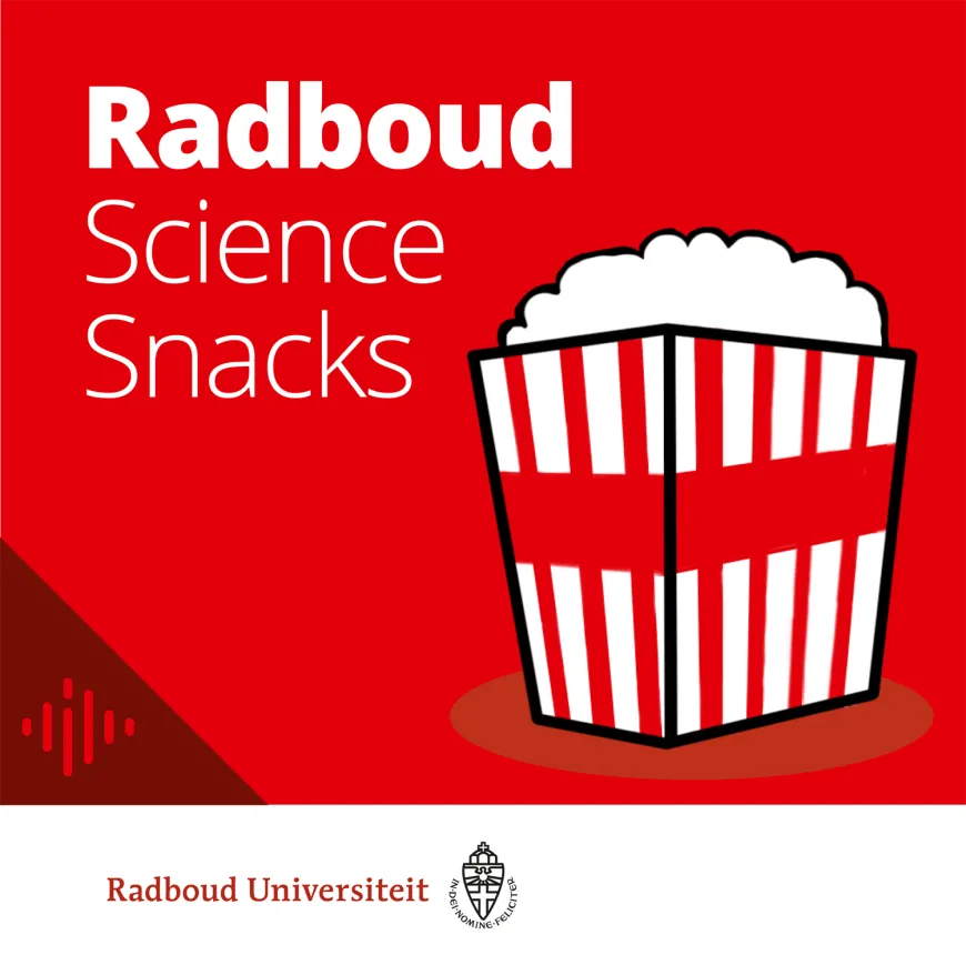 Logo Radboud Science Snacks met popcornbak