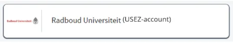 Button SURFConext keuzemenu - Radboud Universiteit (USEZ-account)