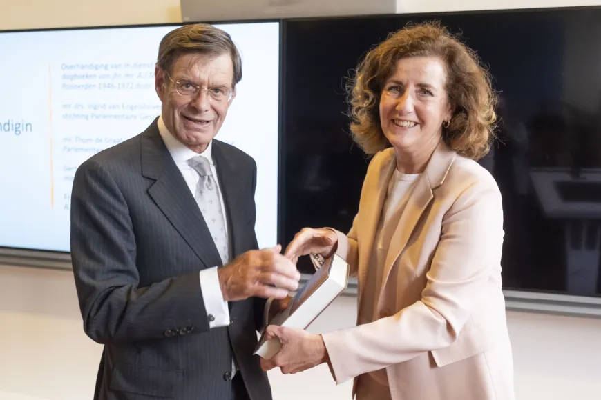 De inontvangstname door jhr. dr. Frans van Nispen tot Pannerden, zoon van jhr. mr. A.J.M. van Nispen tot Pannerden.