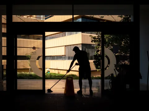 Migrant working in a crucial sector