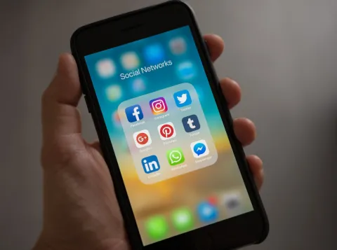 Social media op mobiele telefoon
