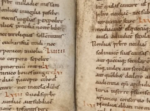 Canonieke verzameling in een manuscript