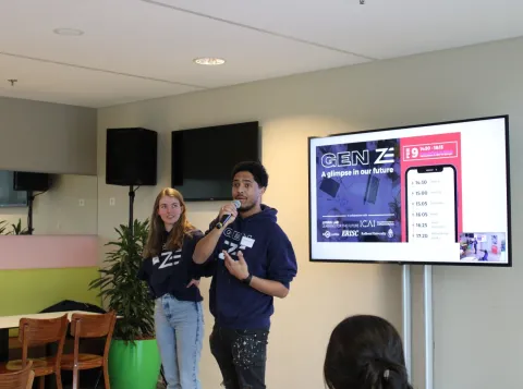 Presentatie tijdens het evenement Gen Z: a glimpse in our future