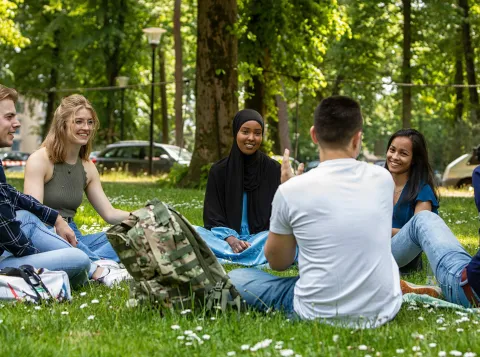Groep studenten