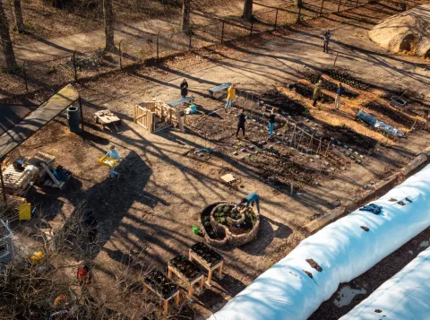 Werken in de universitaire moestuin