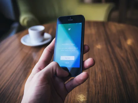 Twitter app on a phone