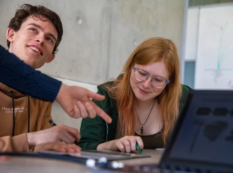 Students at work