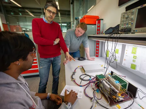 Researchers working at Radiolab