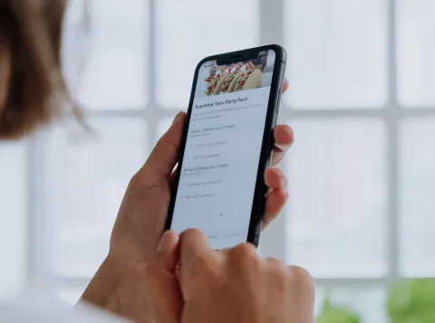 Bestellen eten via smartphone