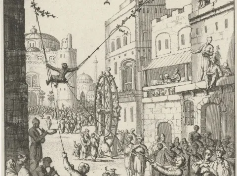 Volksvermaak op het Bairamfeest, Jan Luyken, 1681