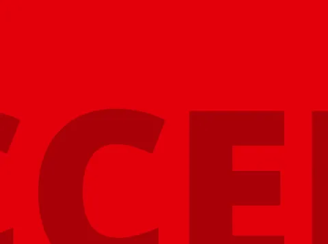 De letters CCEP in donderrood tegen een Radboudrode achtergrond