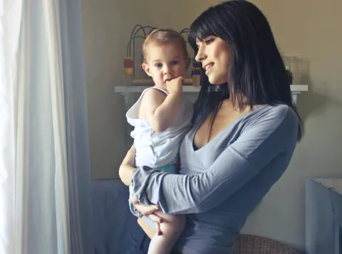 Business woman with baby