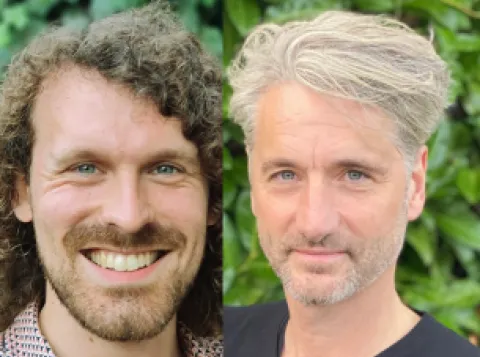 Gezamenlijk portret Henk van Houtum en Ben van Enk