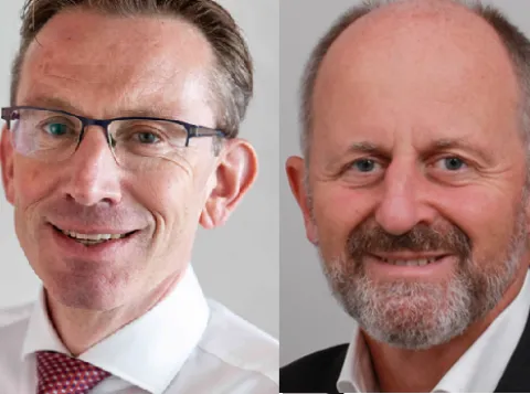 Floris Rutjes (l) en Lucas Noldus (r)