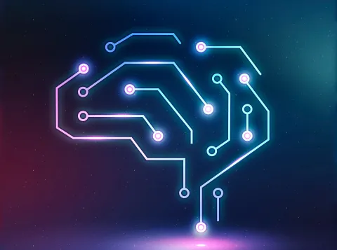 Nodes forming a brain 