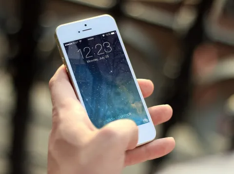 Stockfoto van een mobiele telefoon
