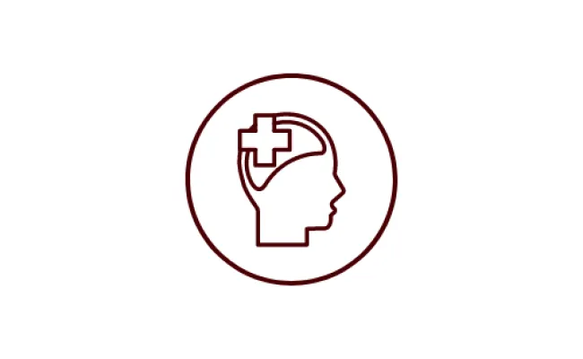 icon of a head with a medical cross