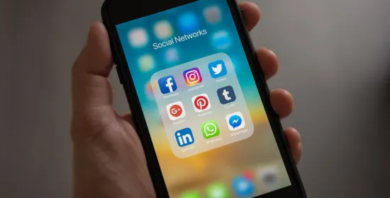 Social media op mobiele telefoon