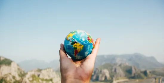 Wereldbol in hand