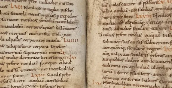 Canonieke verzameling in een manuscript