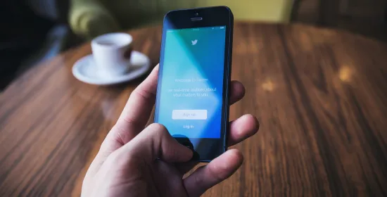 Twitter app on a phone