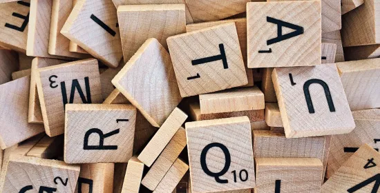Scrabble letters
