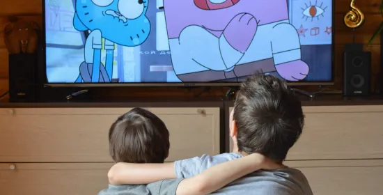 brothers watching tv