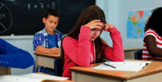 student struggling 