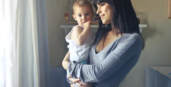 Business woman with baby