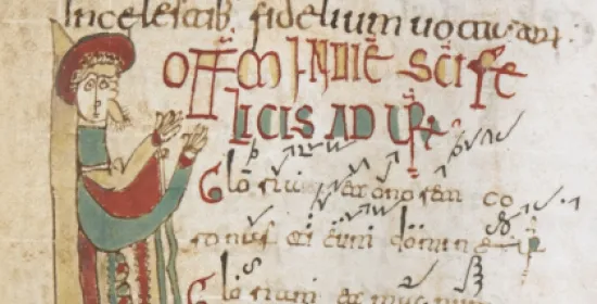 London, British Library Add. MS 30845, f. 56r (Making a martyr)