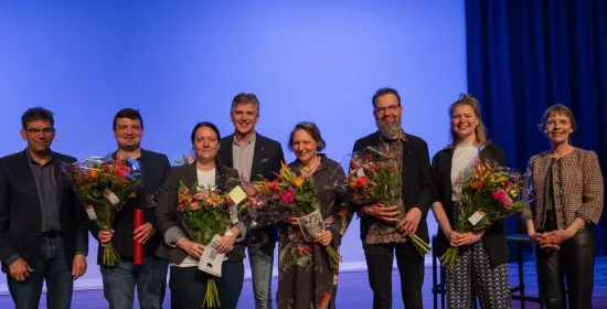 Groepsfoto Universitaire onderwijsprijzen 2023