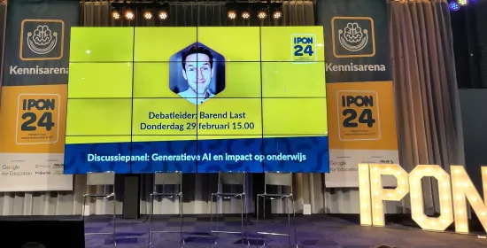 Het discussiepanel generatieve AI en impact op onderwijs, op IPON24