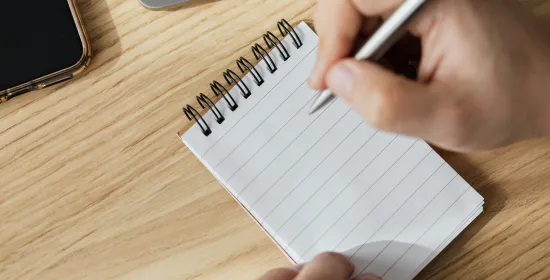 pen met notitieblok